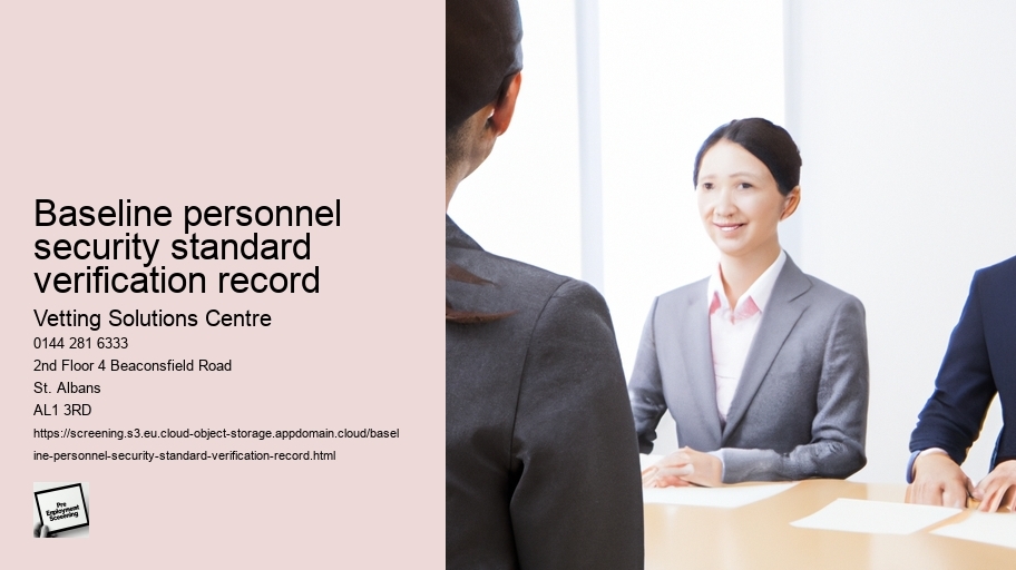 baseline personnel security standard verification record