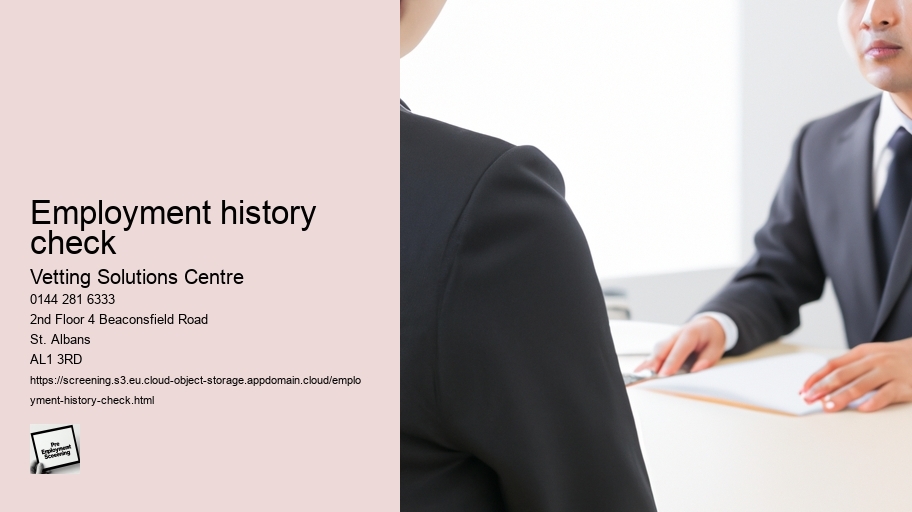 employment history check
