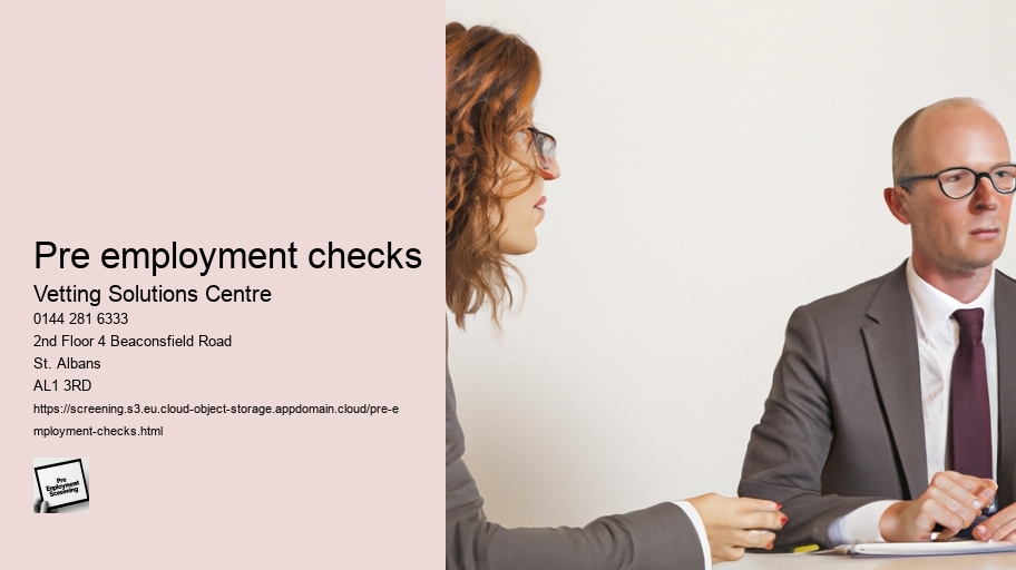 pre employment checks